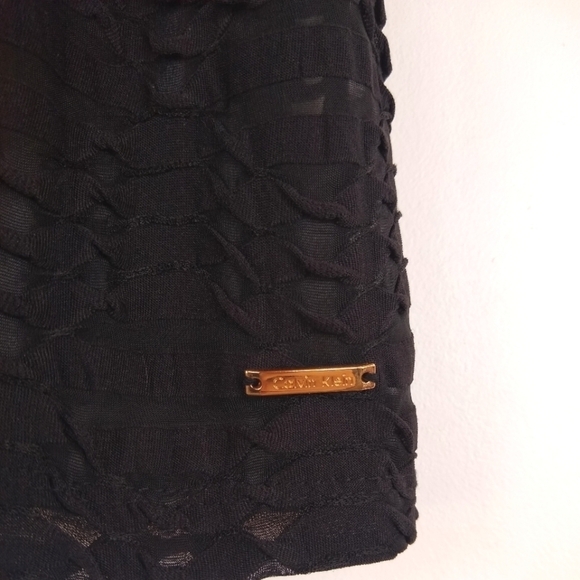 CALVIN KLEIN black textured top Womens size XXL - Picture 7 of 8